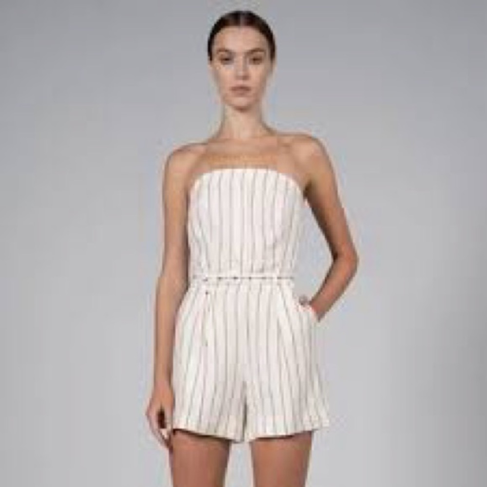Nonchalant label Juliana stripe romper NWT -M